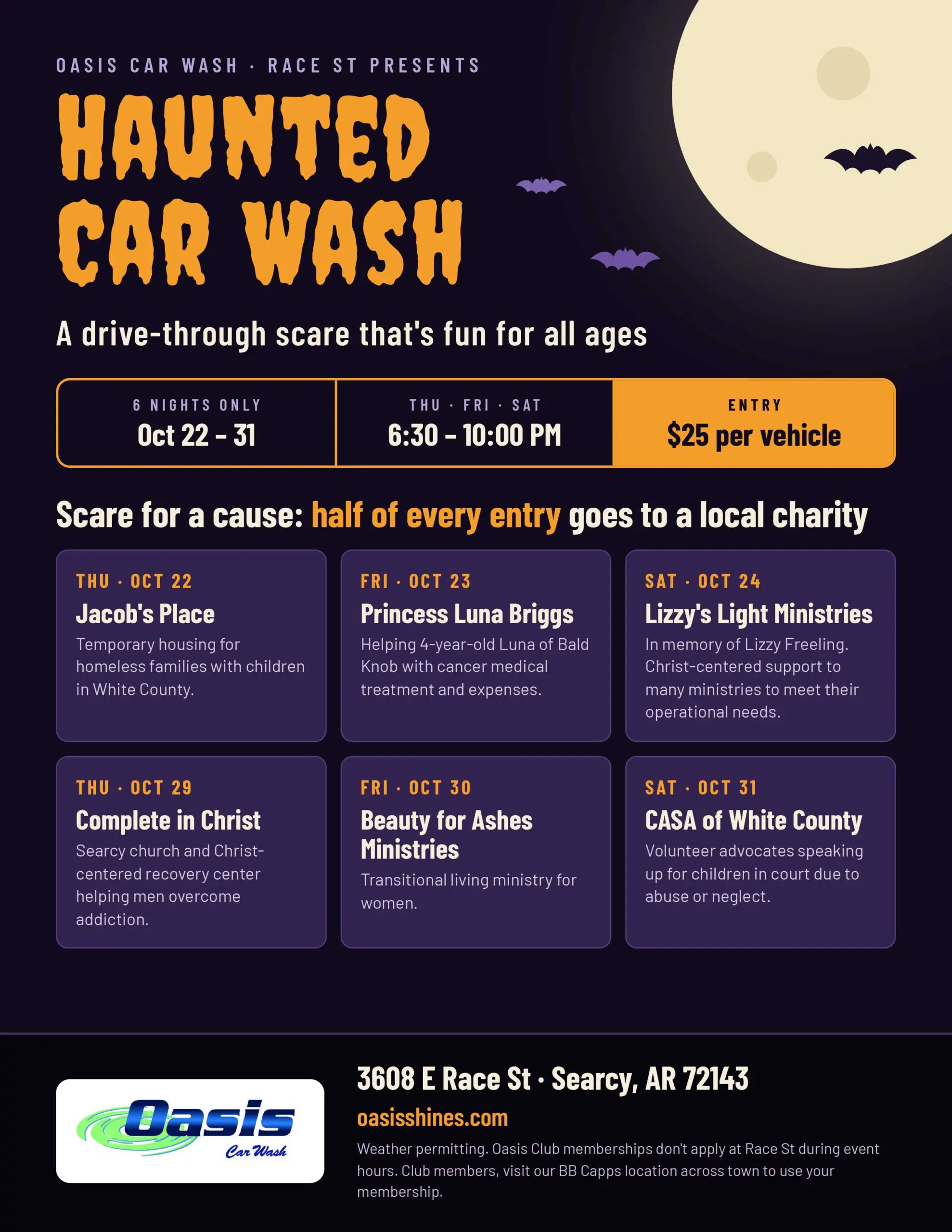 Haunted Car Wash Haunted Car Wash Flyer